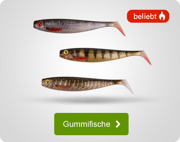 Sortiment für Gummifische zum Angeln