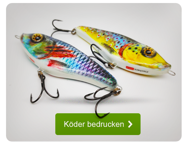 Geschenk für Angler Köder bedrucken