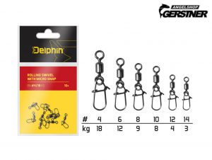 Delphin Rolling Swivel with Micro Snap