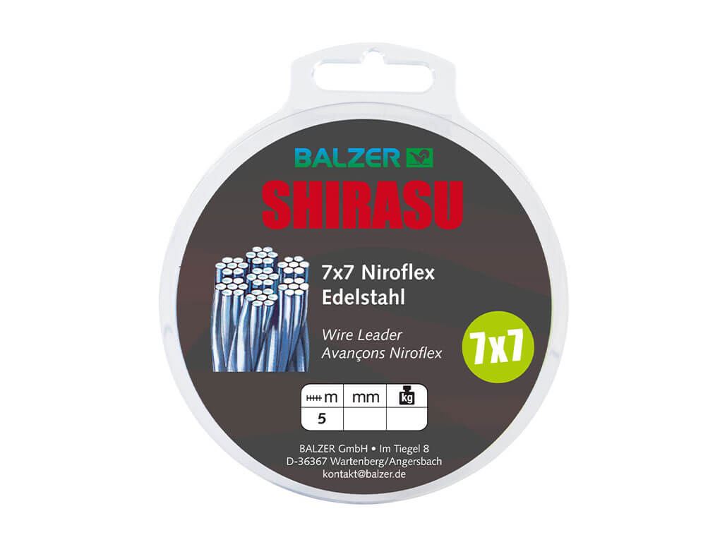 Balzer 7x7 Niroflex Edelstahlvorfach unbeschichtet